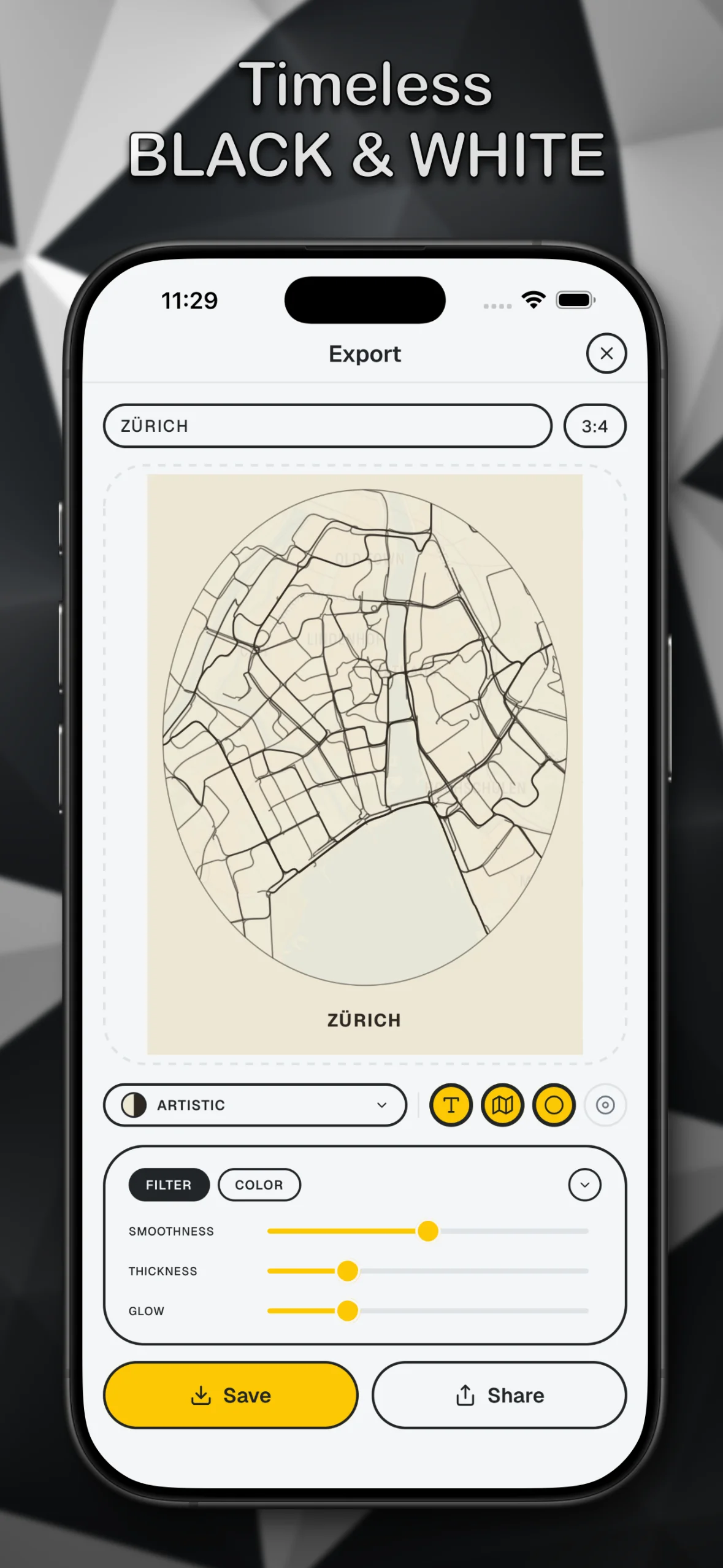 Poster export with blueprint theme